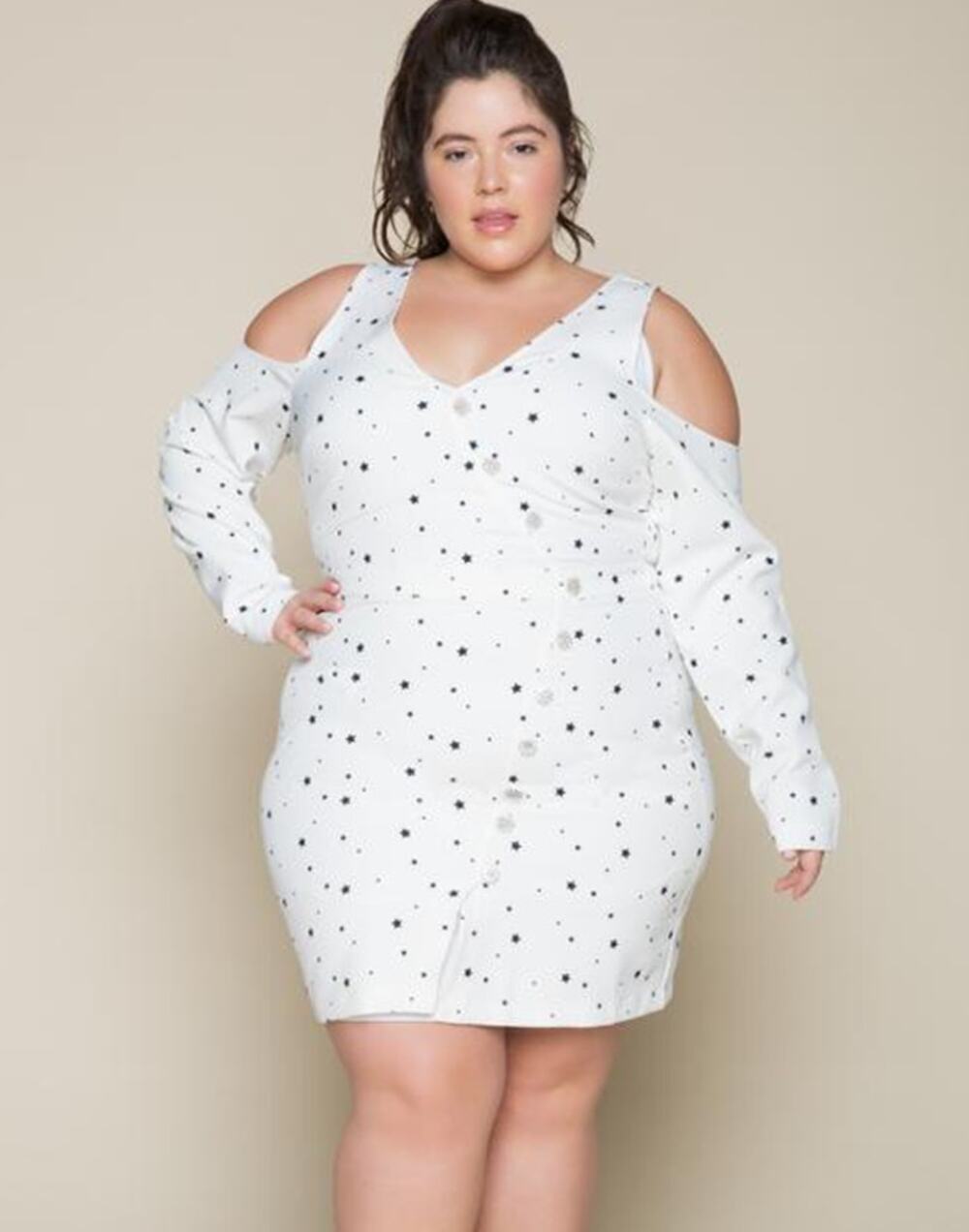 Celestial Witchy Indie Sleaze Ethereal Premme Celeste Star Cold Shoulder Dress